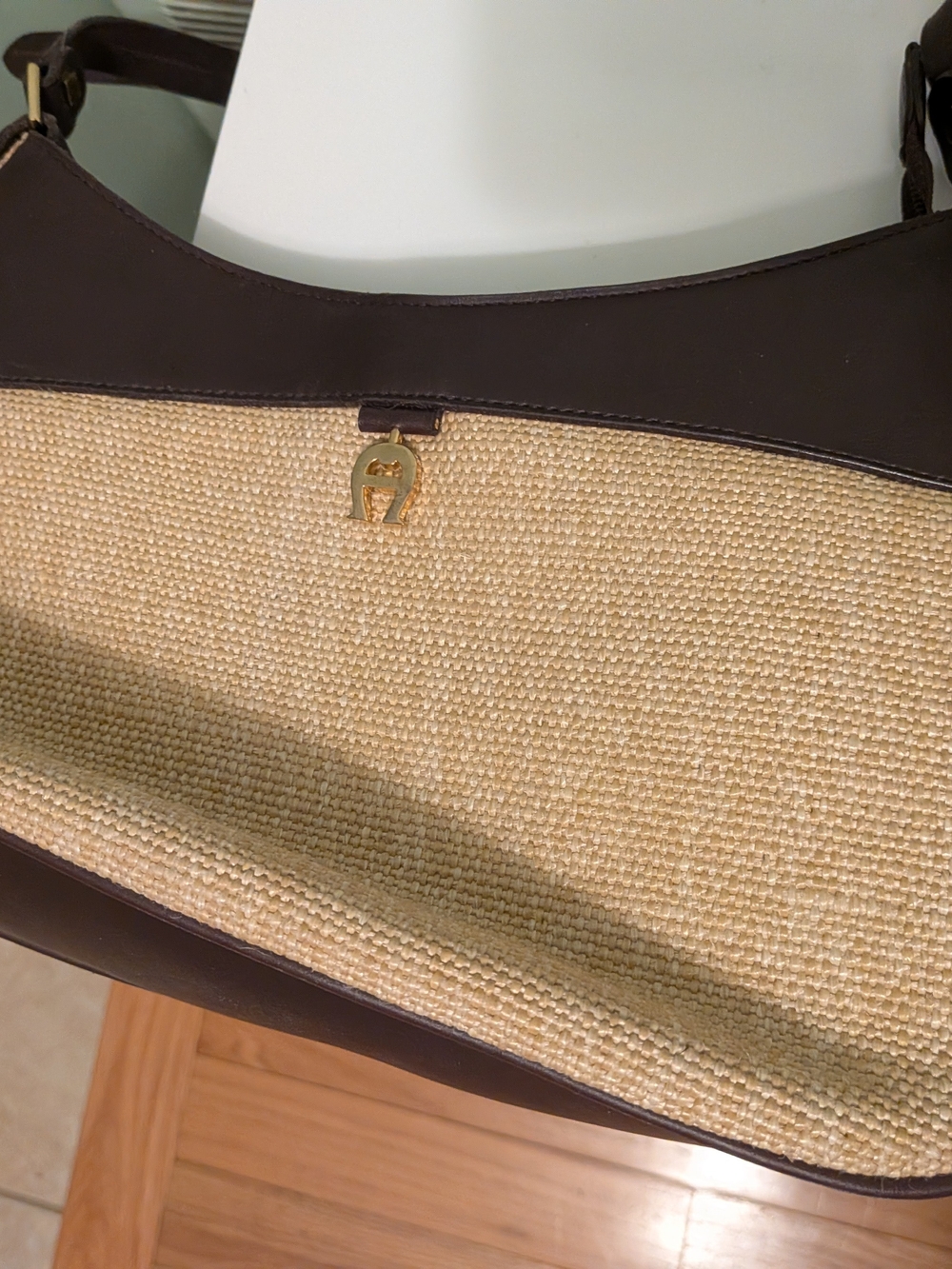 Vintage Eitienne Aigner Jute Shoulder Bag - Picture 9 of 9